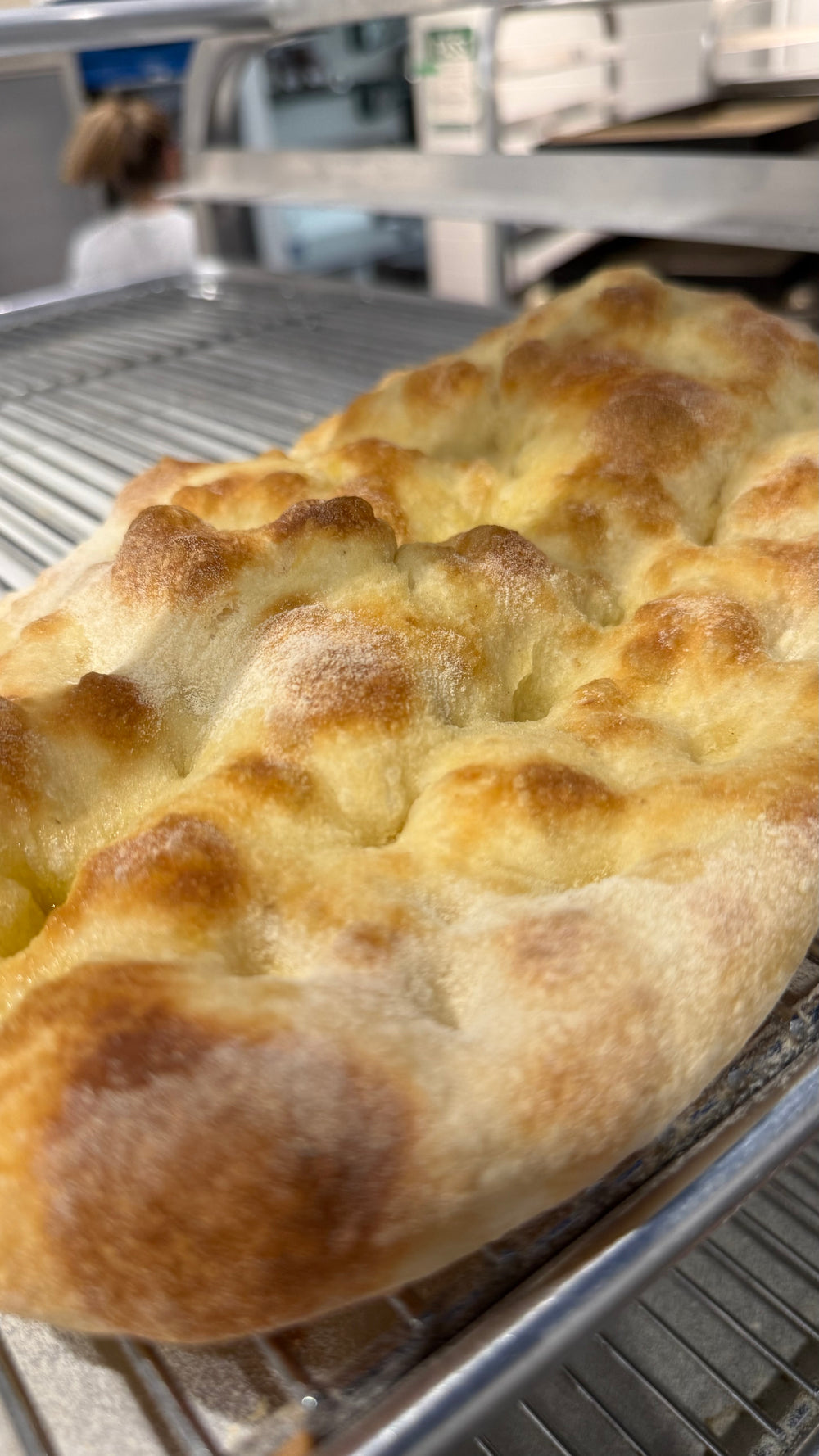 Alto Forno Pinsa sourdough base on cooling rack